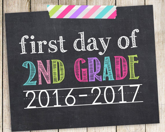 Items Similar To First Day Of 2nd Grade 2016 2017 Photo 