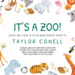 Its A Zoo Birthday Invitation Template free