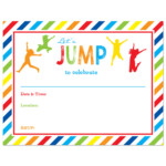 Jump Bounce And Trampoline Fill In Birthday Invitations