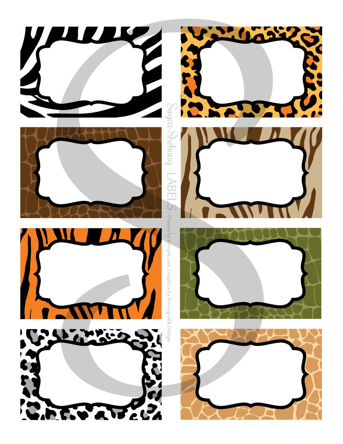 Jungle Party Labels Safari Food Labels Instantly Etsy 