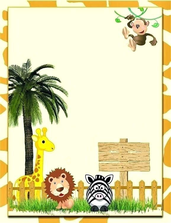 Jungle Theme Birthday Invitations Free Printable Idea Zoo 