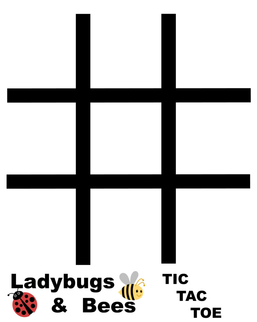 Ladybug And Bees Tic Tac Toe Game Free Printables