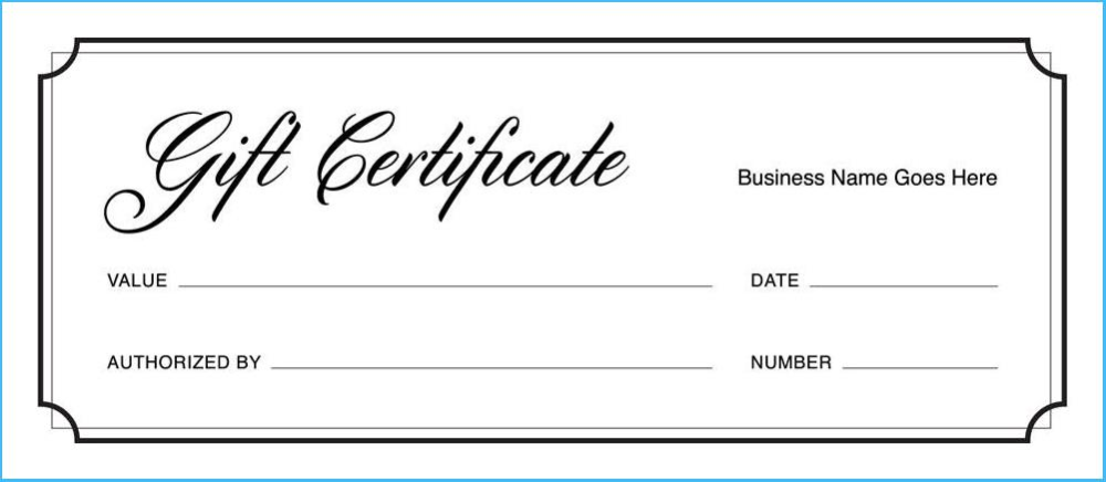 Latest Blank Gift Certificate Template Which Can Be Used 