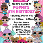 Lol Surprise Dolls Birthday Invitation Digital File
