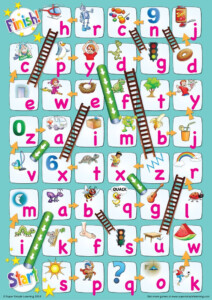 Lowercase Alphabet Chutes Ladders Game Super Simple