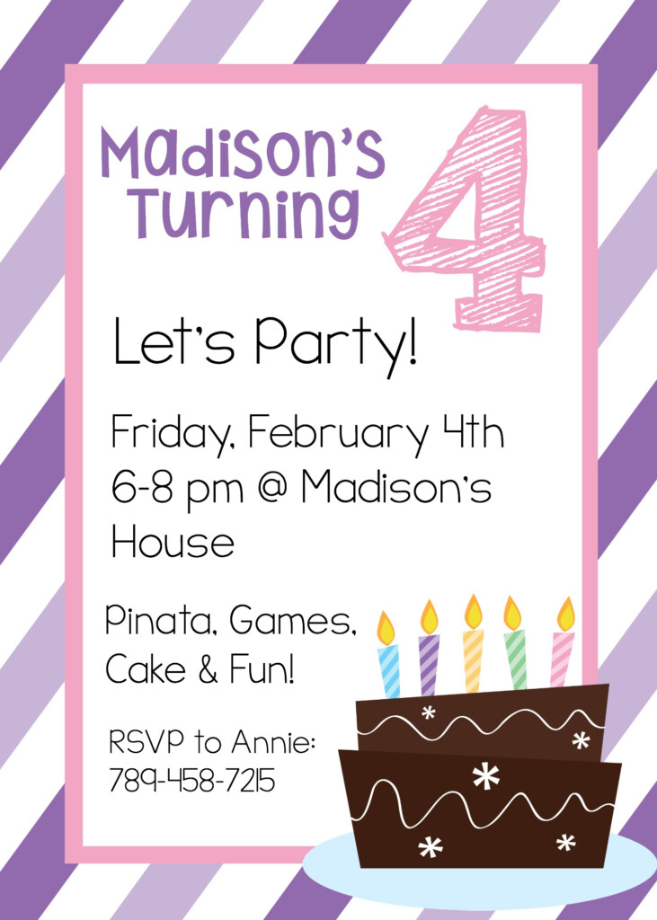 Make A Birthday Invitation Online Free Printable Free 