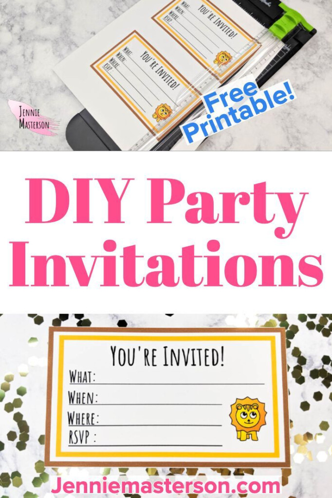 Make Your Own Party Invitations With A Free Printable 