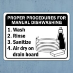 Manual Dishwashing Procedures Sign D5856 By SafetySign