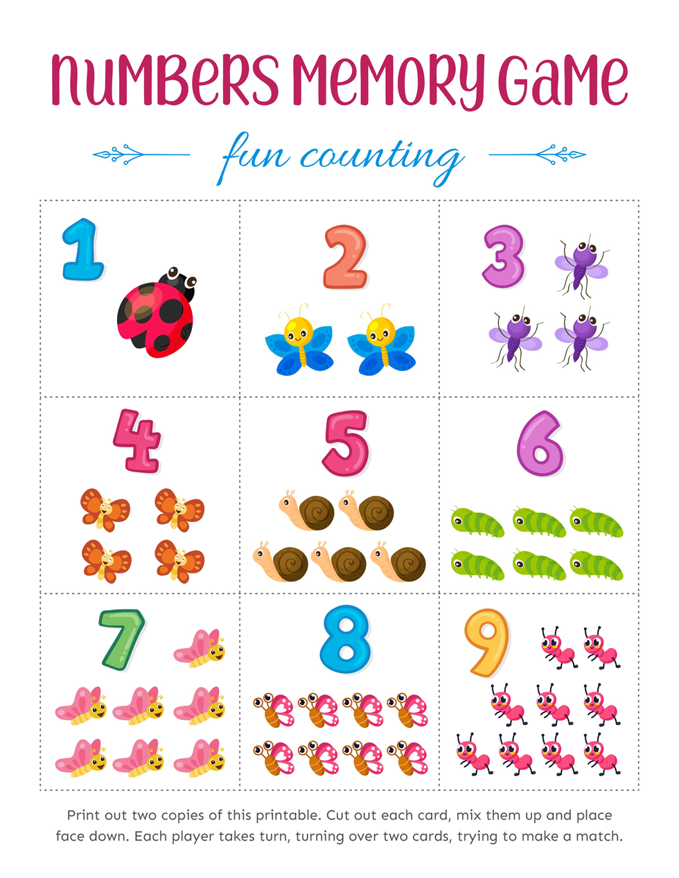 Match The Numbers Memory Games For Kids Download Free 