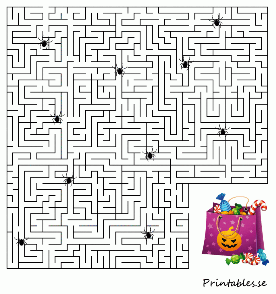 Maze For Halloween 4 free Printable 