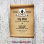 Medieval Knights Scroll Invitation With FREE Thank You