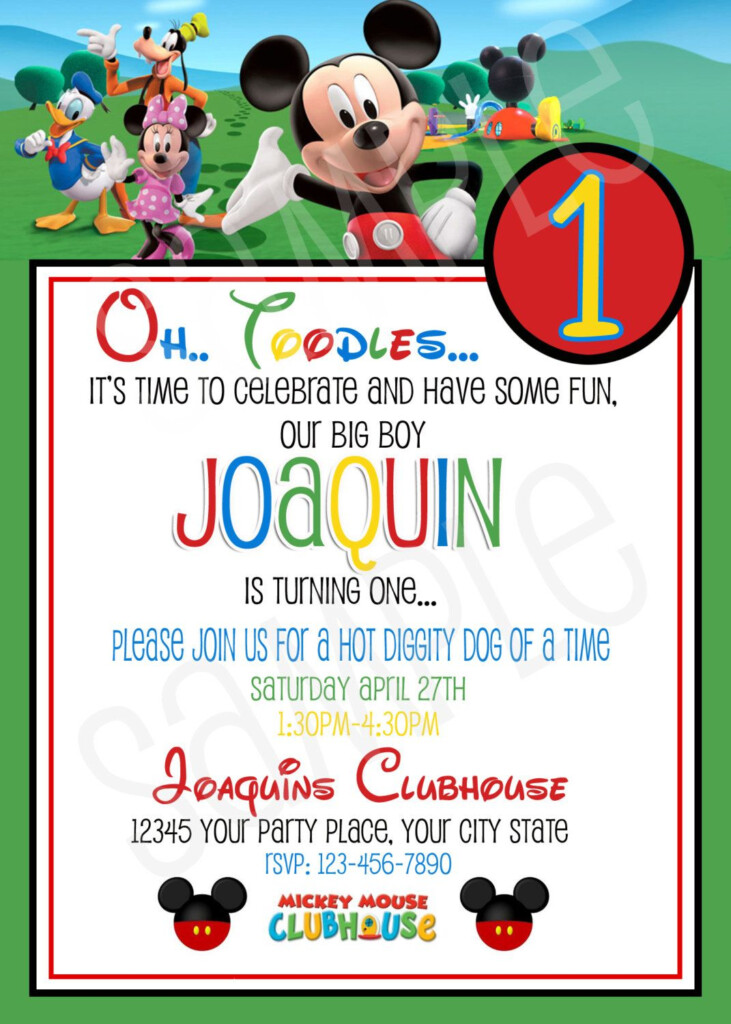 Mickey Mouse Clubhouse Free Printable Birthday Invitations 