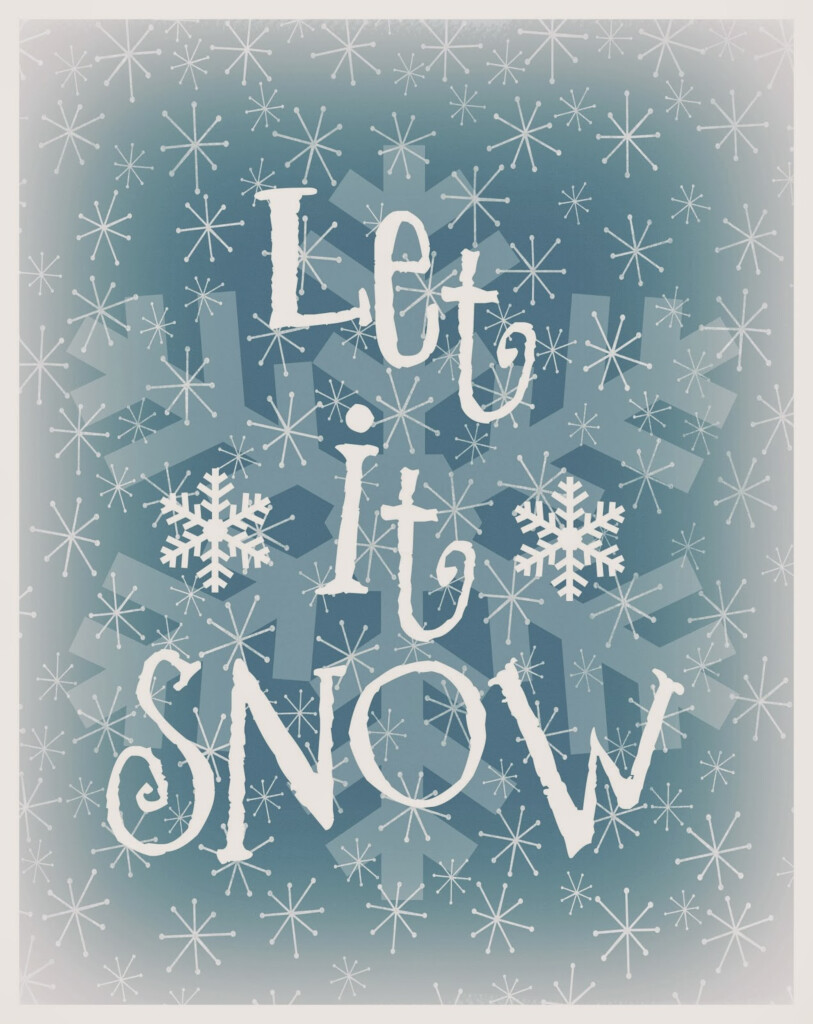 Mimi Lee Printables More Let It Snow Free Printable