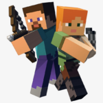 Minecraft Characters Steve And Alex Free Transparent PNG