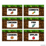 Minecraft Food Printables Card Image Free Printabler