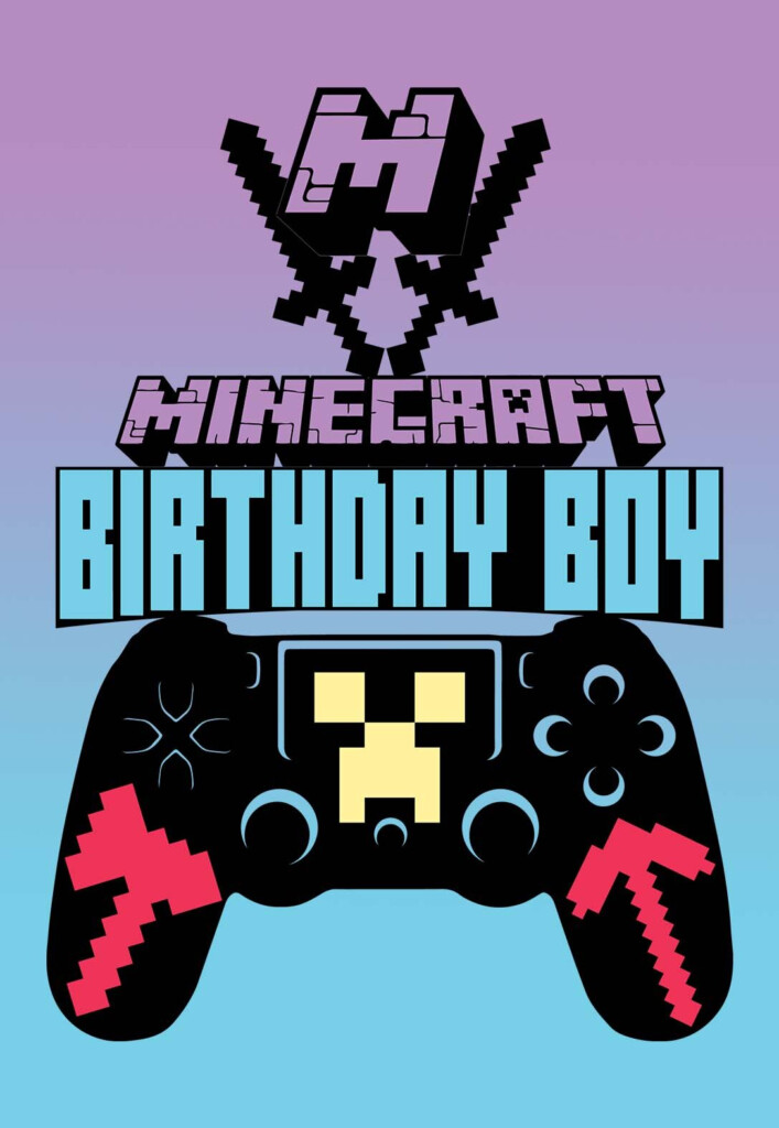 Minecraft Printable Birthday Cards PRINTBIRTHDAY CARDS