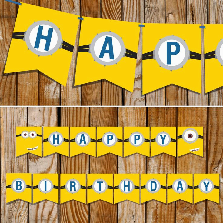 Minion Happy Birthday Banner Printable Totally Free 