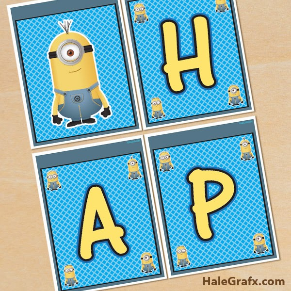 Minions Free Printable Happy Birthday Banners Oh My 