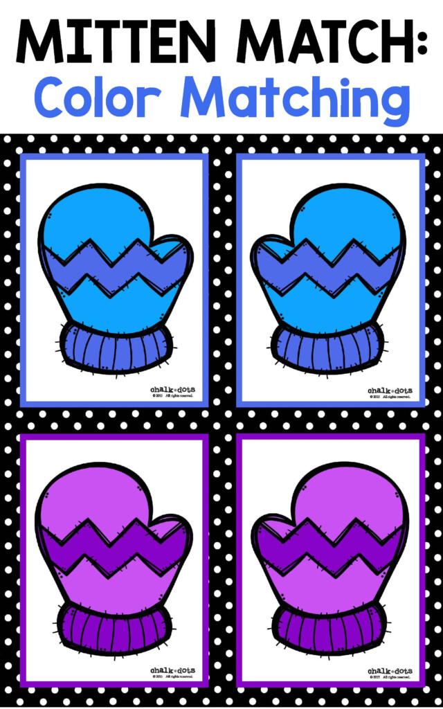Free Printable Mitten Matching Game
