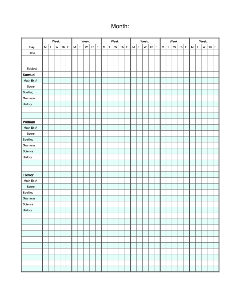 Printable Homeschool Grade Sheets NewFreePrintable printable-homeschool-grade-sheets-newfreeprintable