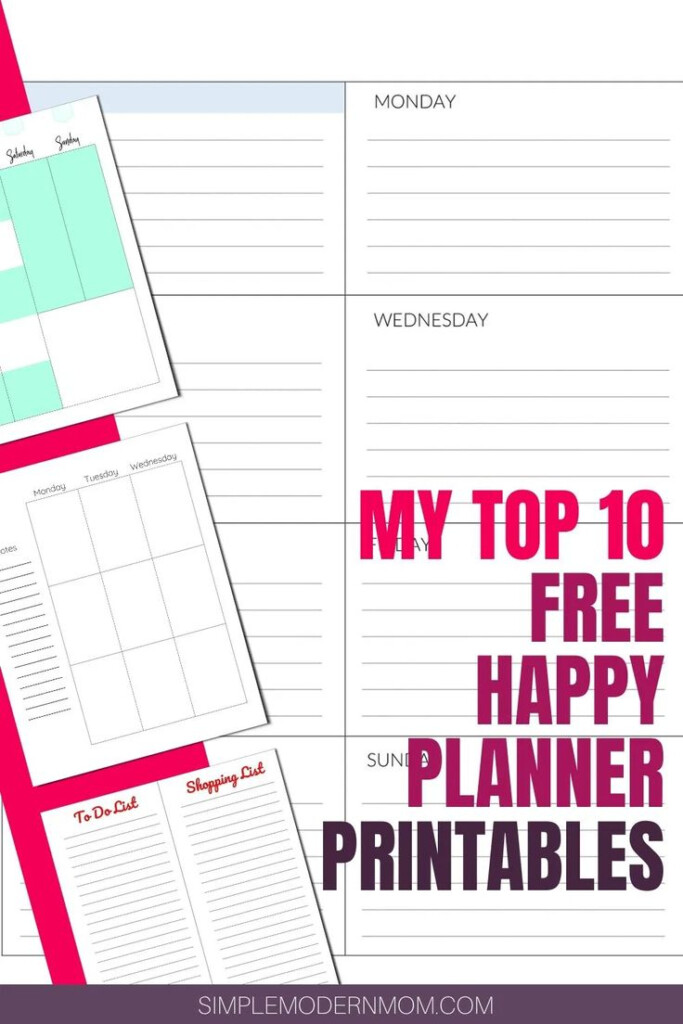 My Top 10 Free Happy Planner Printables Happy Planner 