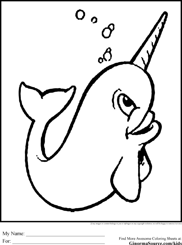 Narwhal Coloring Page At GetColorings Free Printable 