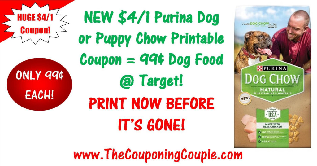 NEW Purina Dog Chow Natural Printable Coupon 0 99 Dog 