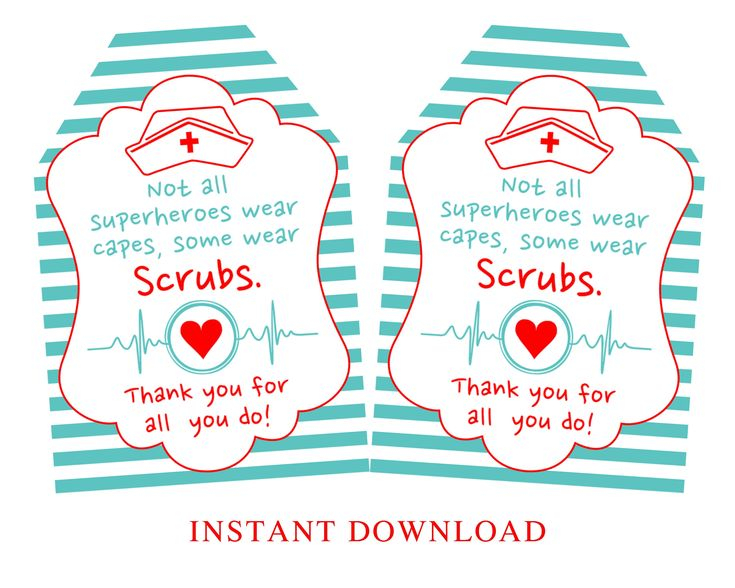 Nurses Week Gift Tags Printable Nurse Thank You Tags 