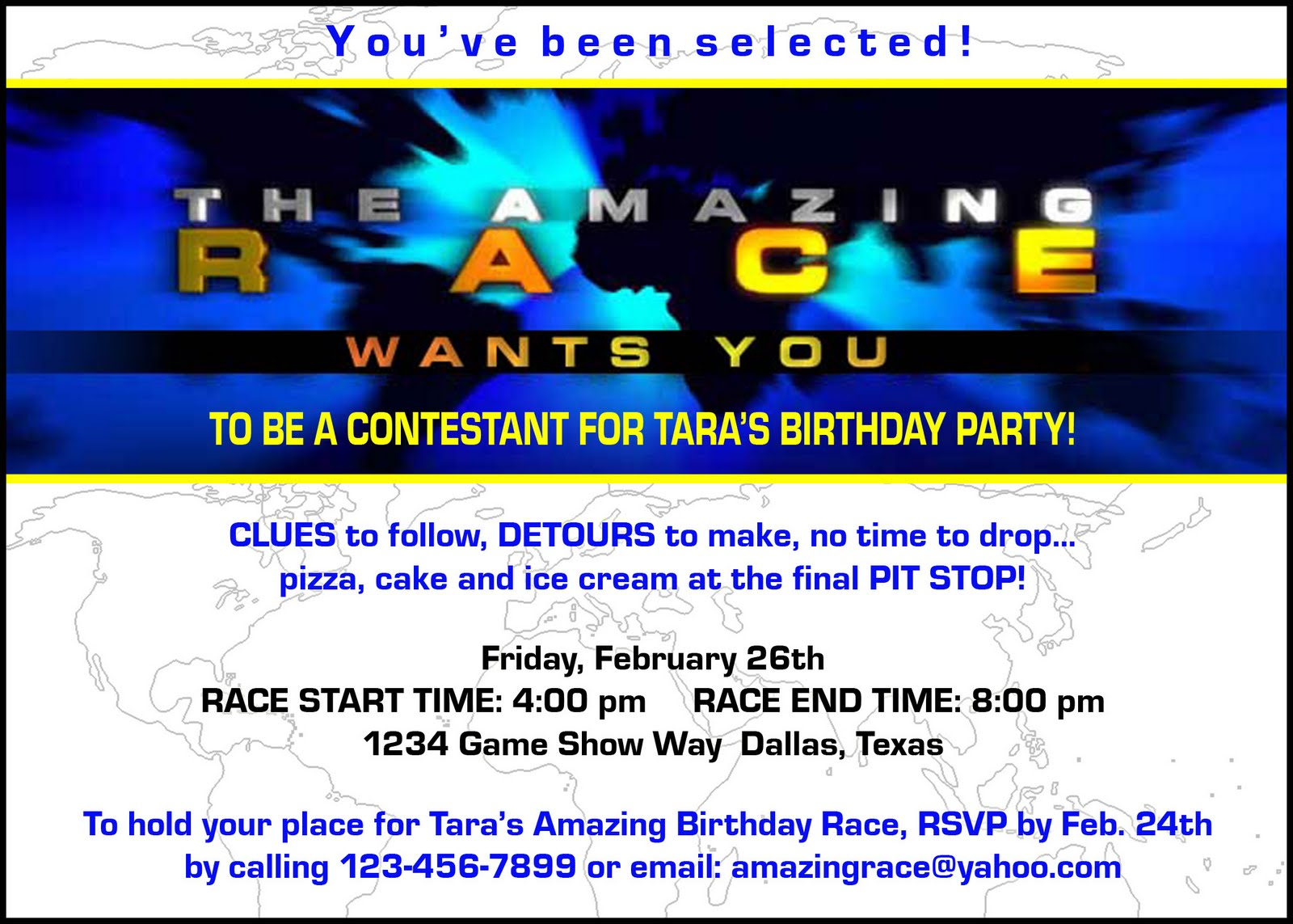 Paper Perfection Free Amazing Race Birthday Party 