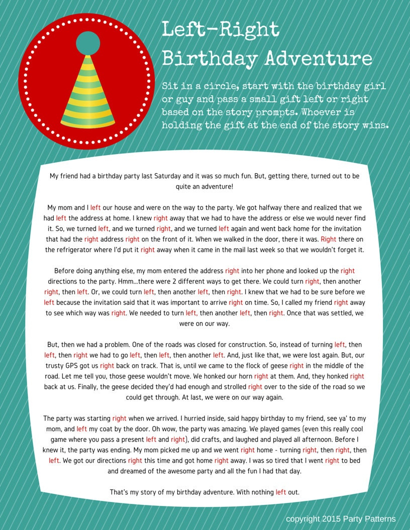 Pass The Present Birthday Party Game Instant By Partypatterns
