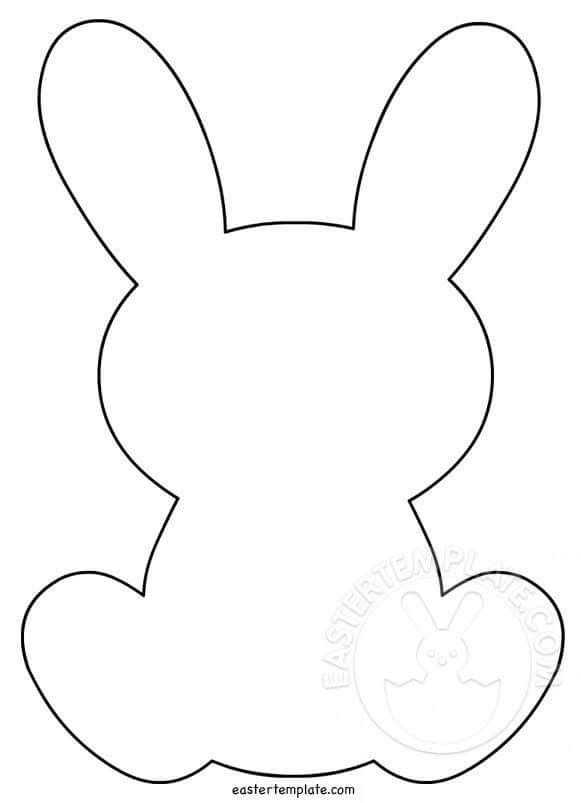 Pin By Nicole Shaw On P ques Easter Bunny Template 