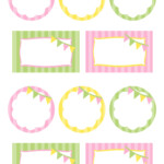 Pink Green Yellow Party Free Printables Labels