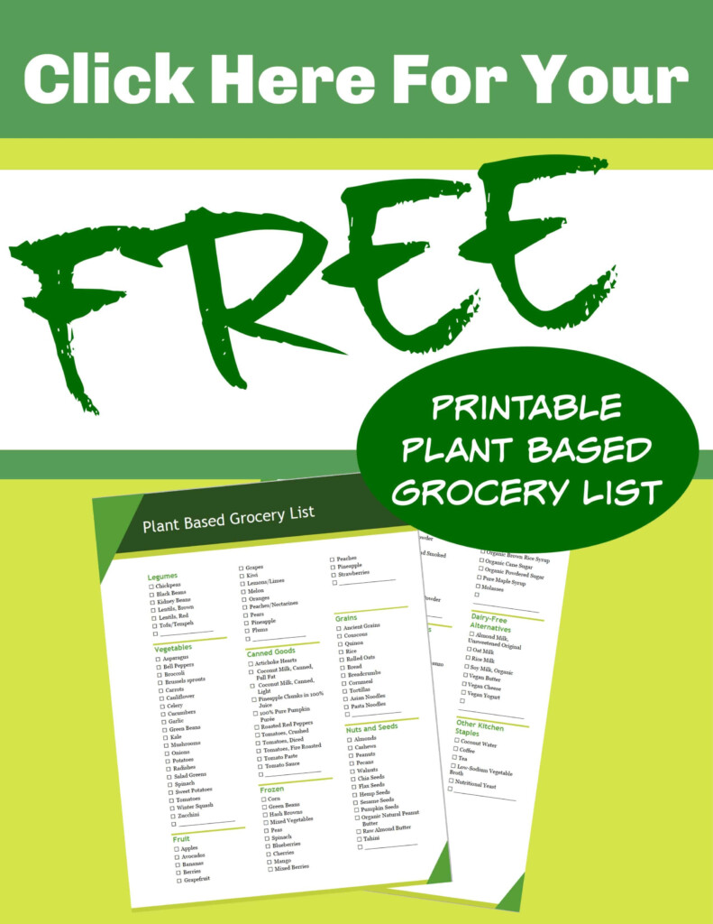 Plant Based Diet Grocery List Vegan Recipes To Try 