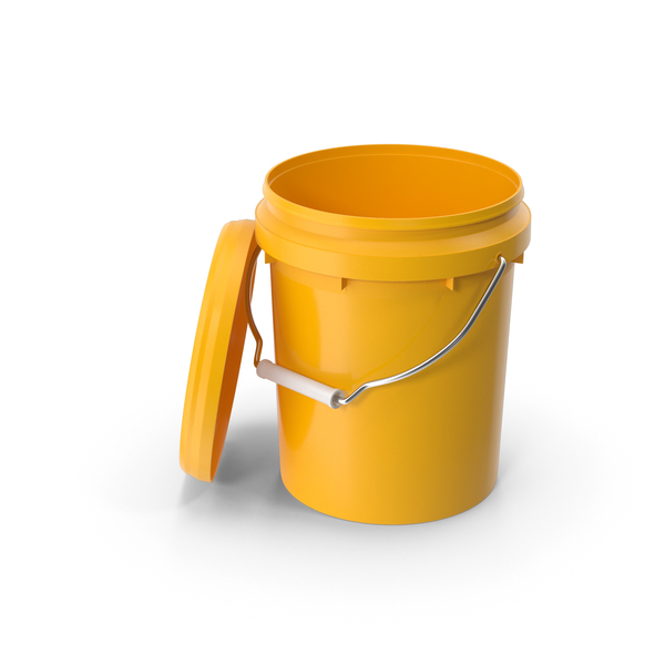 Plastic Bucket 5L With Lid And Handle PNG Images PSDs 