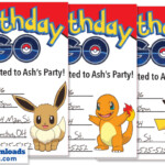 Pok mon GO Birthday GO Free Printable Invitations