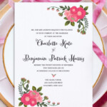 Print Pink Flowers Free Printable Invitation Templates