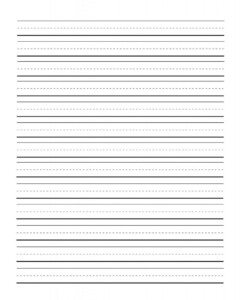 Print Sheets Two Lines First Grade Writing Paper