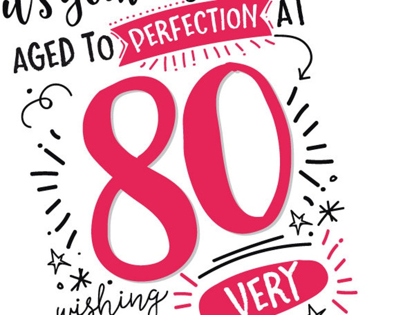 Printable 80th Birthday Card It s Your Big Day Aged To Etsy