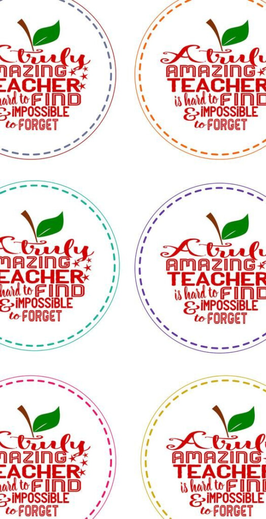 Printable Amazing Teacher Apple Gift Tag Teacher Etsy 