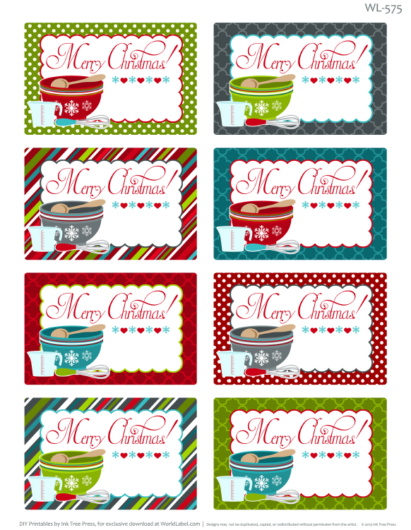 Printable Christmas Labels For Homemade Baking Free 
