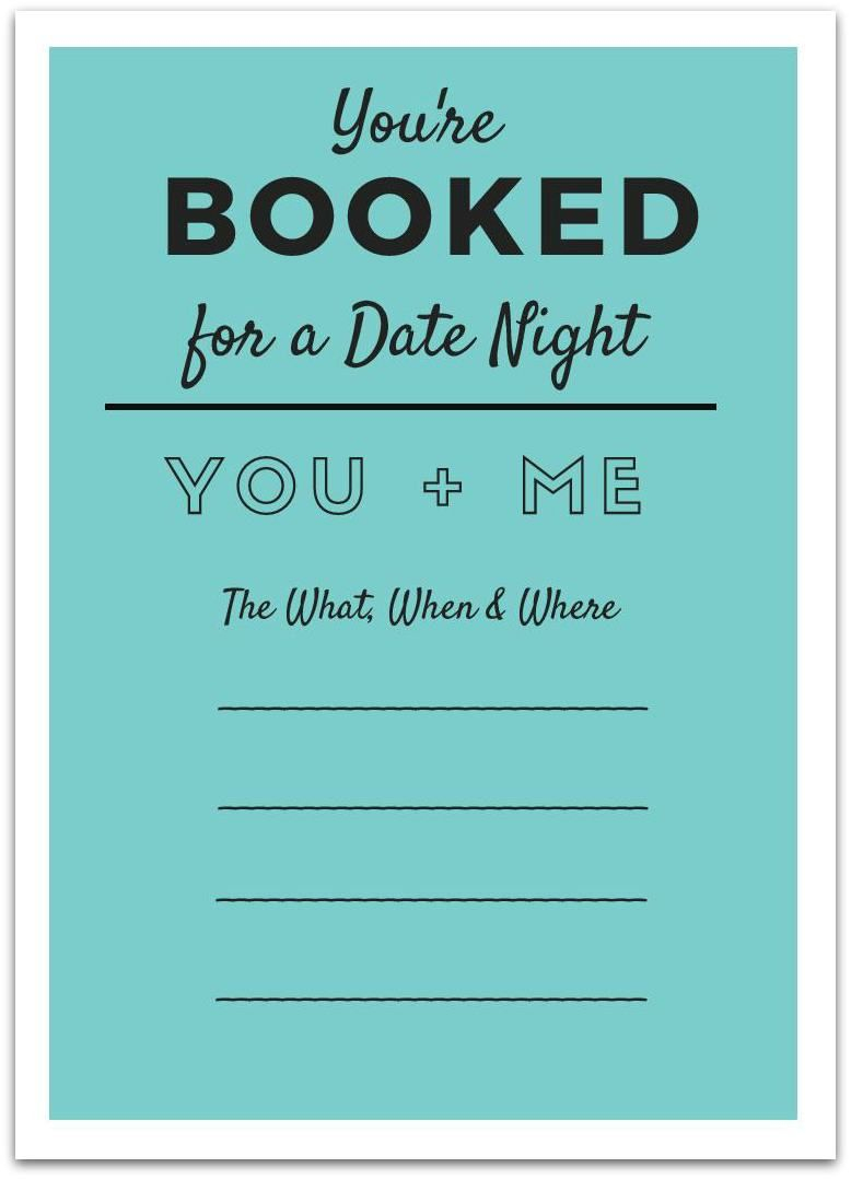 Printable Date Night Invite No Excuses Date Night 