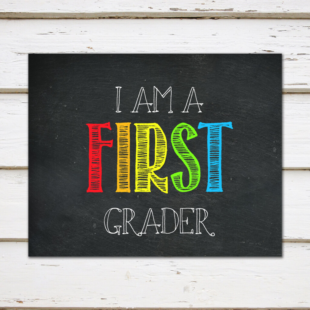 Printable First Day Of 1st Grade Sign First Grade 2017 Etsy