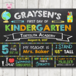 Printable First Day Of School Chalkboard Sign Boy Or