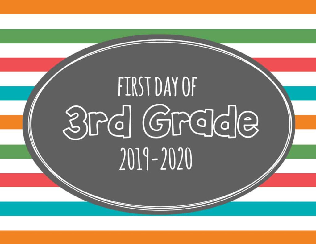 Printable First Day Of School Signs 2019 Mary Martha Mama