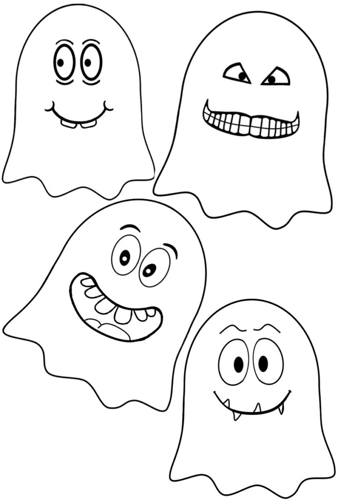 Printable Ghosts For Halloween Rooftop Post Printables