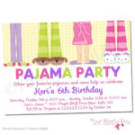 PRINTABLE Girl Pajama Party Invitations 563
