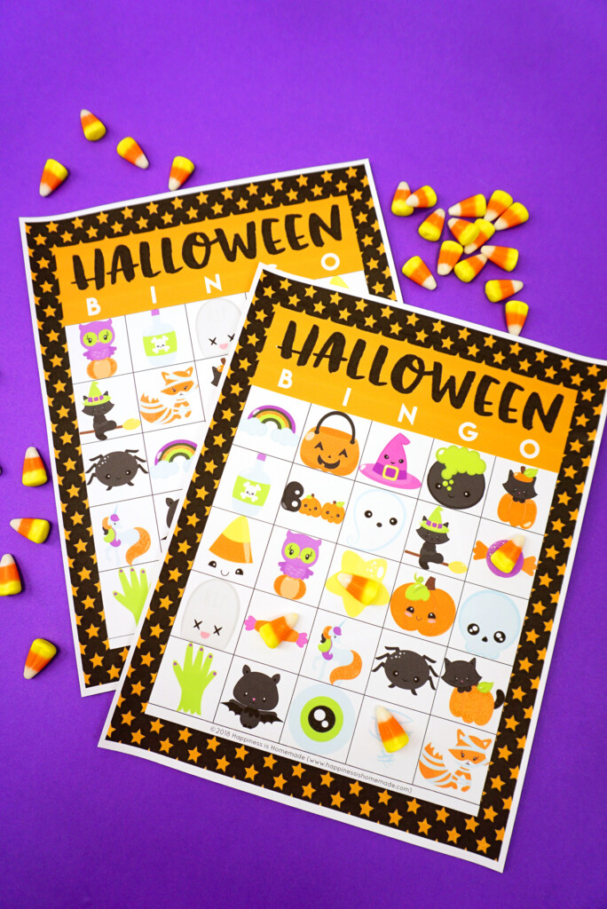 Printable Halloween Bingo Cards For 20 Players Printable 