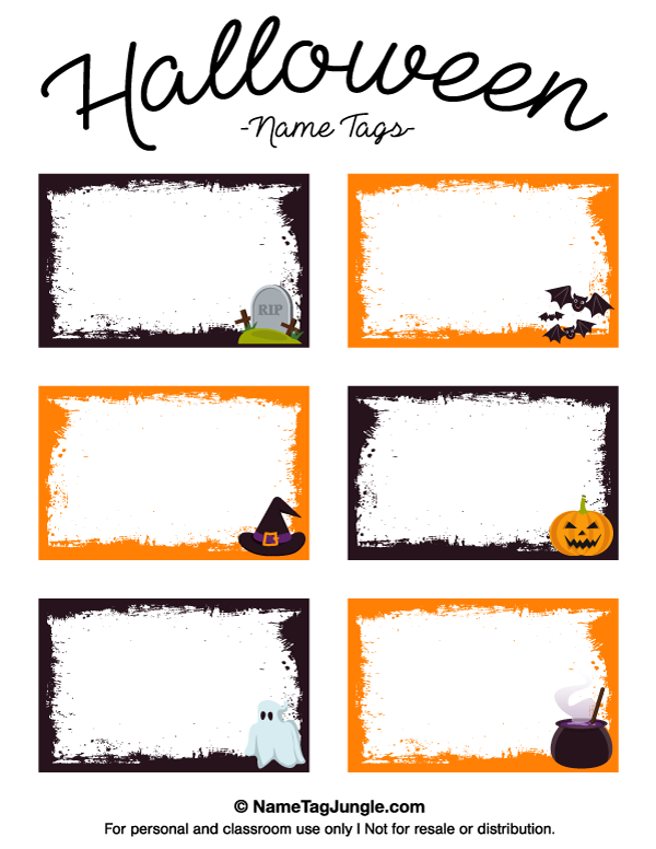 Printable Halloween Name Tags Halloween Names Halloween 