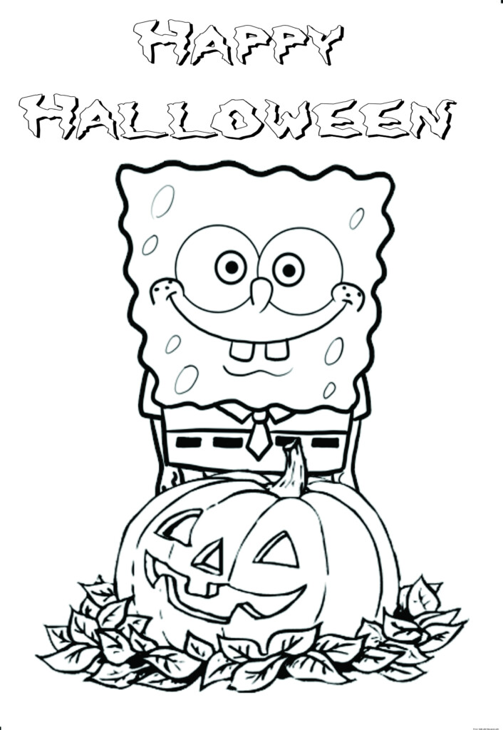 Printable Halloween Spongebob Coloring PagesFree Printable 