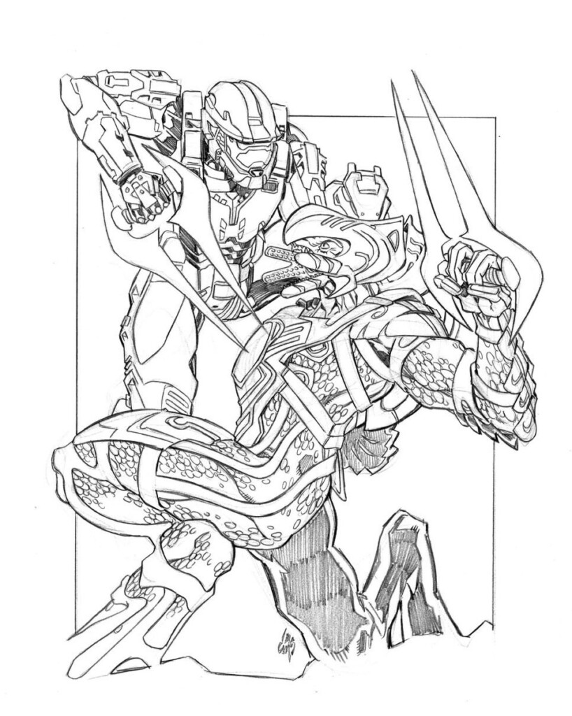 Printable Halo Coloring Pages ColoringMe